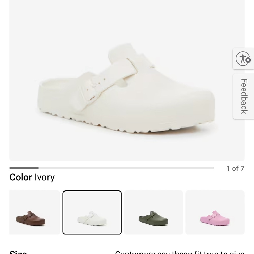 Birkenstock Boston EVA  Cream Clogs